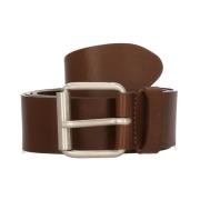 Script Leren Riem Cognac/zilver Carhartt Wip , Brown , Heren