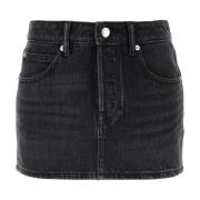 Donkergrijs denim minirok Alexander Wang , Gray , Dames