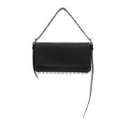 Stijlvolle Zwarte Leren Schoudertas Alexander Wang , Black , Dames