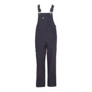 Canvas Bib en Brace Lange Broek Dickies , Black , Dames