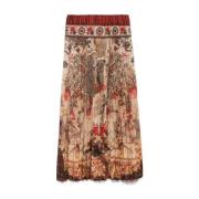 Grafische Print Elastische Taille Bruine Rok Pierre-Louis Mascia , Mul...