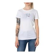 Dames Wit Print T-shirt Tommy Jeans , White , Dames