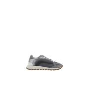 Suède Leren Sneakers Vrouwen Paneelontwerp Brunello Cucinelli , Gray ,...