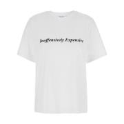 Witte Slogan Lettering Katoenen T-shirt Vrouw Victoria Beckham , White...