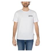 Wit Bedrukt Crew Neck T-shirt Napapijri , White , Heren