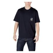 Katoenen T-shirt met zak Armani Exchange , Blue , Heren