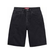 Zwarte Script Shorts Supreme , Black , Heren