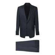 Elegant Blauw Wollen Pak Lardini , Blue , Heren