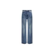 Stijlvolle Wide Leg Jeans voor Comfort Ami Paris , Blue , Dames