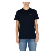 Blauwe Crew Neck Tee Tommy Jeans , Blue , Heren