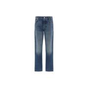 Blauwe Straight Leg Jeans Alexander McQueen , Blue , Heren