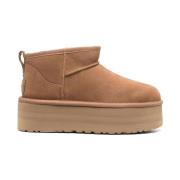 Beige Classic Ultramini Platform Laarzen UGG , Beige , Dames