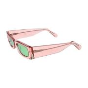 Roze Rechthoekige Zonnebril met UV-bescherming Gcds , Pink , Unisex