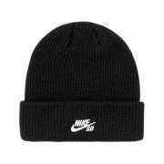 Iconische Zwarte Beanie voor Mannen Nike , Black , Heren