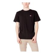 Heren Zwart T-shirt, Korte Mouw Tommy Jeans , Black , Heren