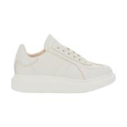 Witte Logo Patch Leren Sneakers Vrouw Alexander McQueen , White , Dame...