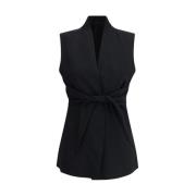 Moderne wollen vest met V-hals Rick Owens , Black , Dames