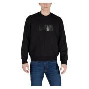 Casual Ronde Hals Sweatshirt Armani Exchange , Black , Heren