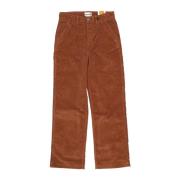 Fluwelen Werkkoordbroek met Logo Timberland , Brown , Heren