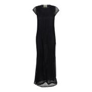 Maxi Dresses Semicouture , Black , Dames