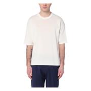 Korte mouwen ronde hals T-shirt Roberto Collina , Beige , Heren