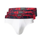 Rode Katoenen Stretch Briefs Emporio Armani , Multicolor , Heren