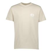 Beige T-shirt met geborduurd logo Dior , Beige , Heren