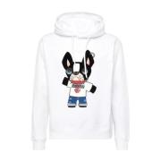 Cool Fit Logo Hoodie Zwart Katoen Dsquared2 , White , Heren