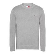 Slim Fit Katoenen Trui - Grijs Tommy Jeans , Gray , Heren