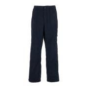 Blauwe Kompas Logo Tech Fabric Broek Stone Island , Blue , Heren