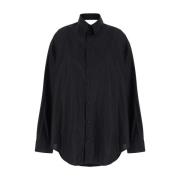 Klassieke Zwarte Katoenen Jurk Vrouw Balenciaga , Black , Dames