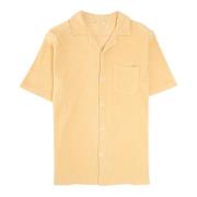 Terry Cotton Short-Sleeved Shirt Hartford , Yellow , Heren