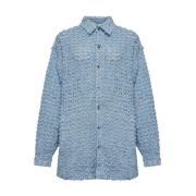 Denim Boucle Shirt Katoen Stella McCartney , Blue , Dames