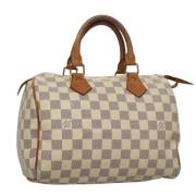 Pre-owned Canvas handbags Louis Vuitton Vintage , White , Dames