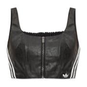 Nep lederen top Adidas Originals , Black , Dames