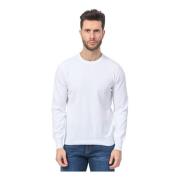 Witte Crewneck Sweater K-Way , White , Heren