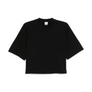 Zwarte Crew Neck T-shirts en Polos Pinko , Black , Dames