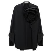 Elegant Poplin Power Blouse Dorothee Schumacher , Black , Dames