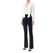 Ivoor Georgette en Crepe Jumpsuit Elisabetta Franchi , White , Dames