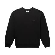 Logo Crewneck Sweatshirt Jet Black Balr. , Black , Heren