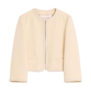 Jachtjas met elleboogpatches Valentino Garavani , Beige , Dames