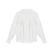 Geplooide top met knoopsluiting Isabel Marant Étoile , White , Dames