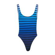 Navy Gestreepte Bodysuit Jean Paul Gaultier , Blue , Dames