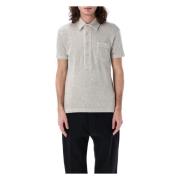 Lichtgrijze Toweling Polo Shirt Tom Ford , Gray , Heren