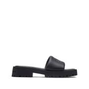 Zwarte Slip-On Debossed Logo Schoenen Marc Jacobs , Black , Dames