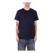 Blauw Logo Front T-shirt Dondup , Blue , Heren