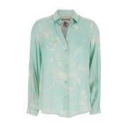 Gedrukte Shirt voor Vrouwen Semicouture , Green , Dames