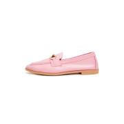 Hoogwaardige leren loafers - Roze Cesare Gaspari , Pink , Dames