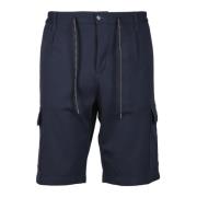 Cargo Bermuda Shorts in Sweatshirtstof Daniele Alessandrini , Blue , H...