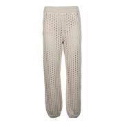 Katoen Tricot Jumpsuit Cecina Stijl Max Mara , Beige , Dames